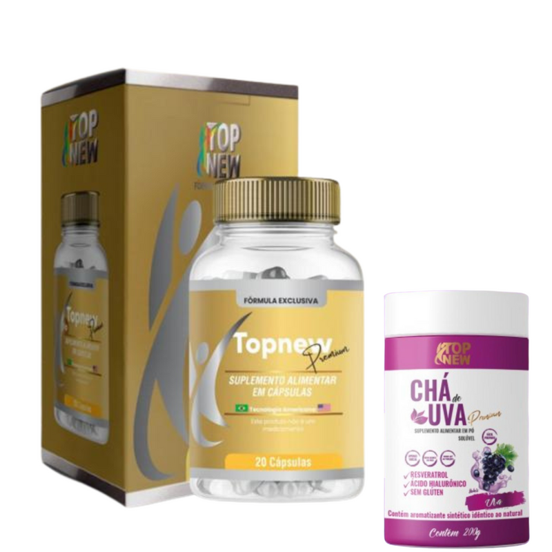 Kit Topnew Premium + Chá solúvel Uva com Resveratrol